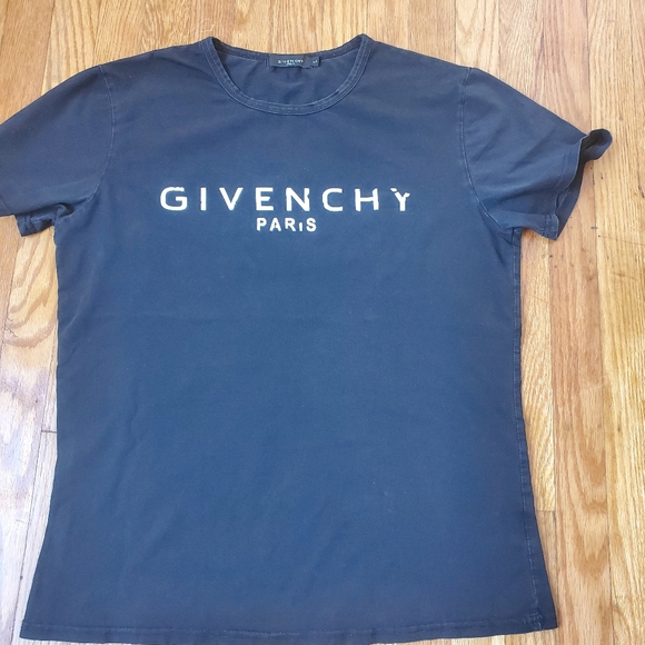 Givenchy Paris Vintage TSHIRT black cotton top blouse authentic Men's Sz L - Picture 1 of 9